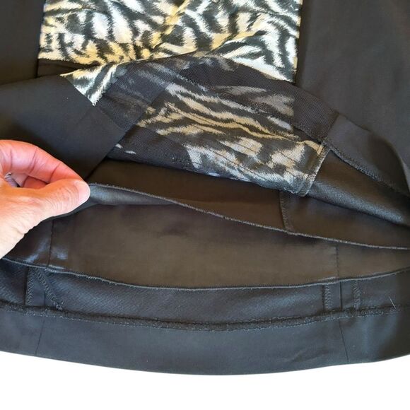 Nina Austin Silk Blend Cocktail Dress Knee Length Zebra Print Womens Size Small - Picture 5 of 9